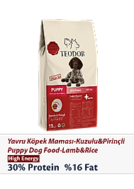 Teodor Kuzu Etli Yavru Köpek Maması Yüksek Enerji
