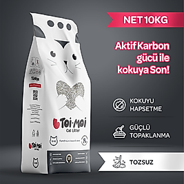 Toi Moi Sodyum Bentonit Kedi Kumu - Aktif Karbonlu 10 Kg