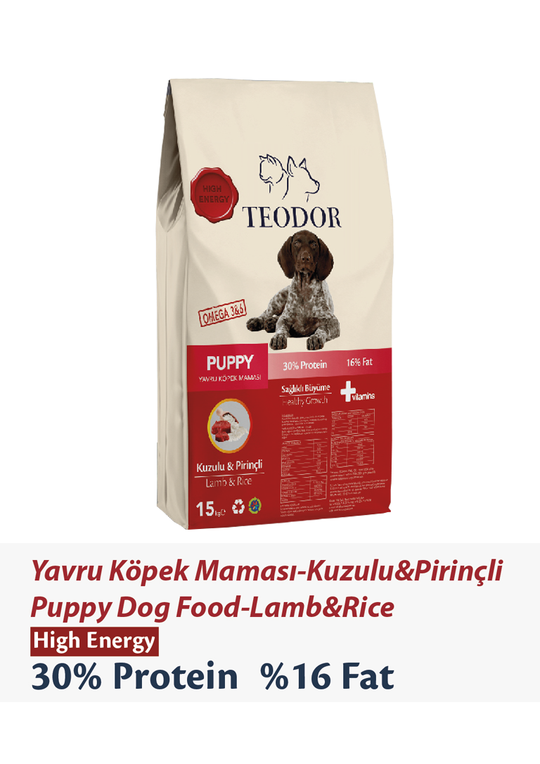 Teodor Kuzu Etli Yavru Köpek Maması Yüksek Enerji