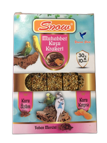 Snow Muhabbet Kuşu Krakeri