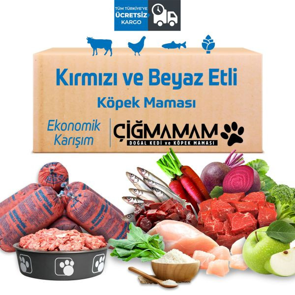 Çiğ Mamam Ekonomik  Köpek Barf Maması 12 kg