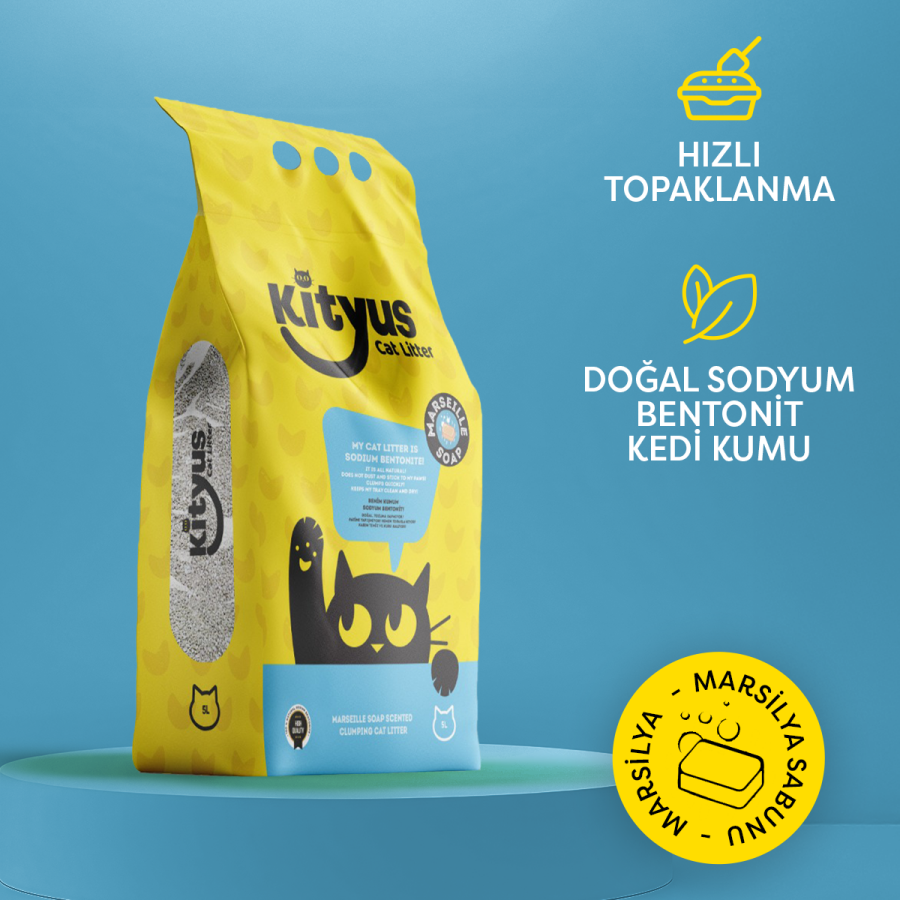 Kityus Marsilya Sabunu Kokulu Sodyum Bentonit Kedi Kumu 10L